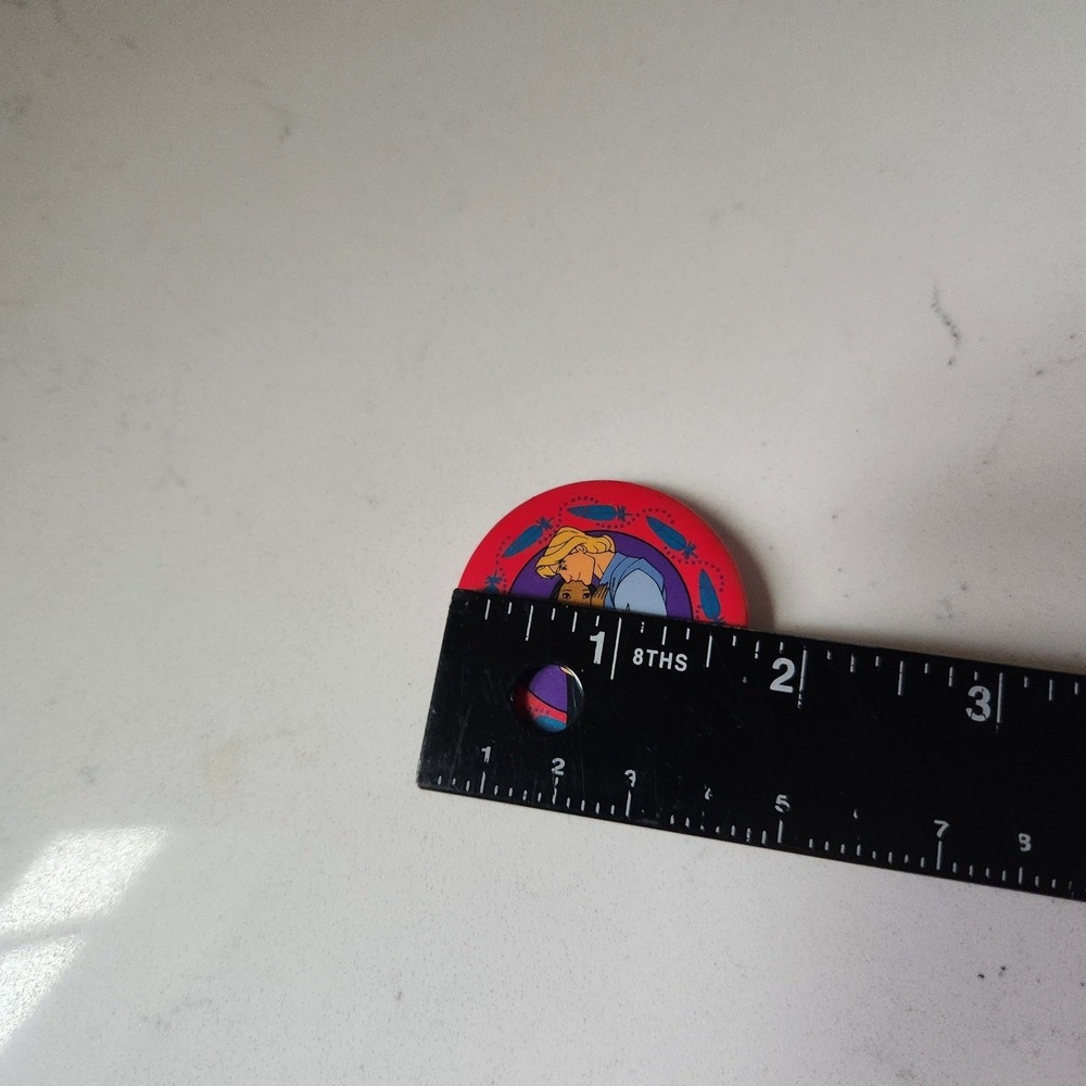 Vintage Collectible Disney Pocahontas John Smith Pin Back Button 1.75 in - Picture 3 of 4